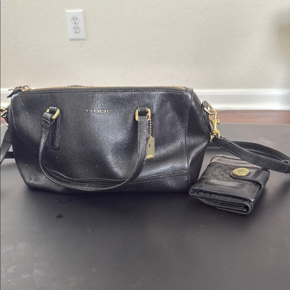 Coach Black Satchel Bag with Timeless Elegance